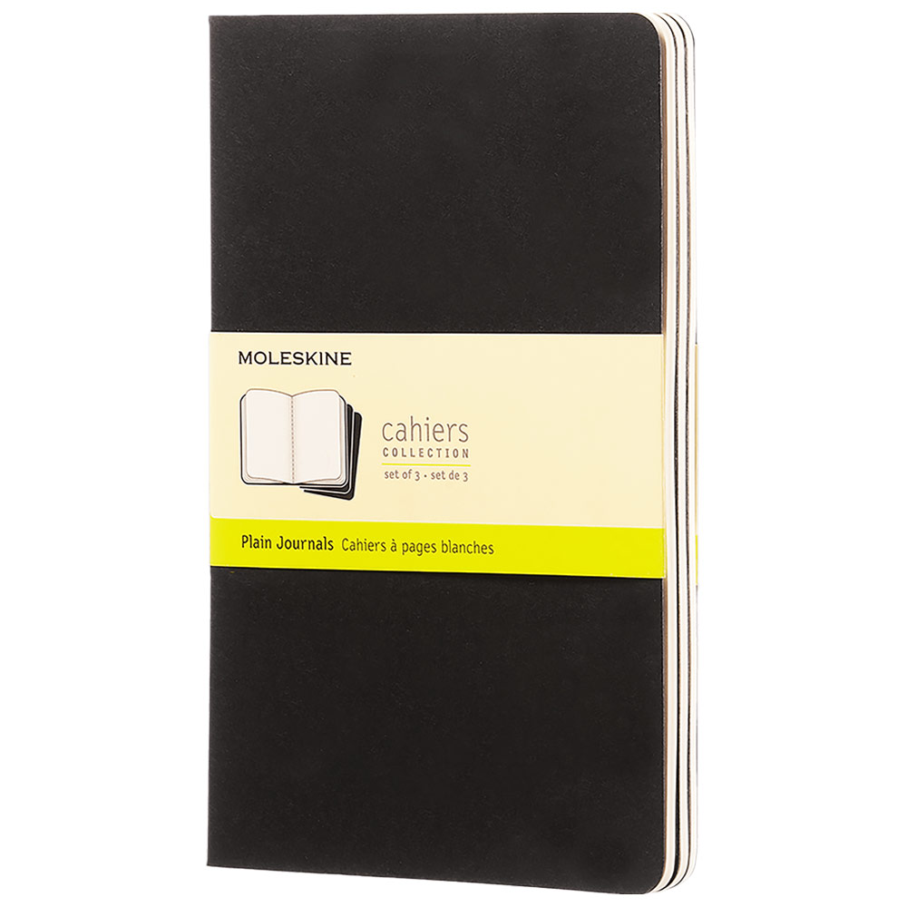 Moleskine Cahier Large Journal Plain Pack X Black