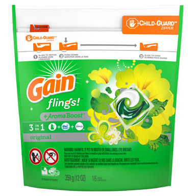 Gain Flings Original Scent Laundry Detergent Pod 16 pk