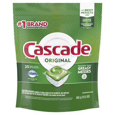 Cascade Original Fresh Scent Pods Dishwasher Detergent 25 pk