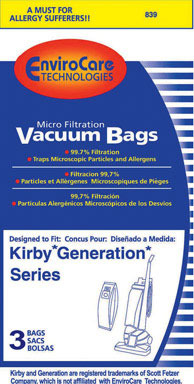 KIRBY GENRATN VAC BAG3PK