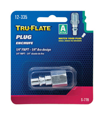 Tru-Flate Steel Air Plug 1/4 in. Female  1 1 pc