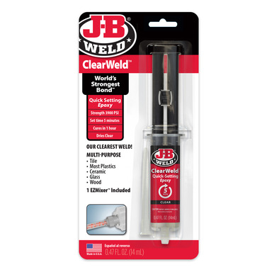 J-B Weld Clear Weld High Strength Epoxy Syringes 0.47 oz
