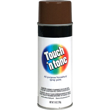 Rust-Oleum Touch n Tone Gloss Leather Brown Spray Paint 10 oz