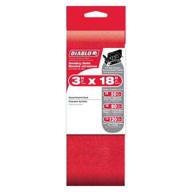 SANDING BELT ASST 3X18"