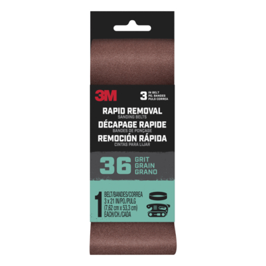 SANDNG BELT 36GRIT 3X21"