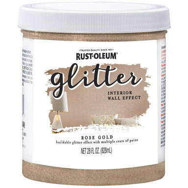 GLITTER PNT RSE GLD 28OZ