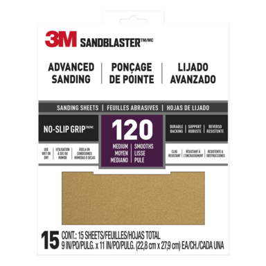 Sandpaper Al-ox 120grt 15pk