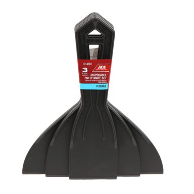 3PK Plastic Flat Paint Scrapers