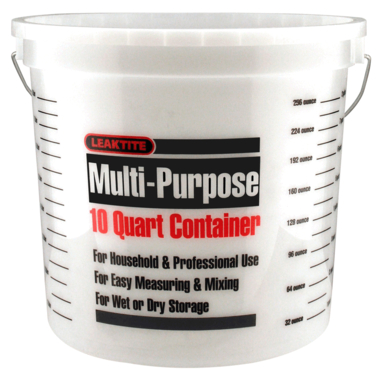 PAINT PAIL POLY WHT 10QT