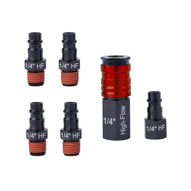 AIR COUPLER/PLUG SET 6PC