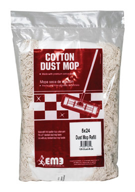 Elite 24 in. W Dust 4-Ply Cotton Mop Refill 1 pk