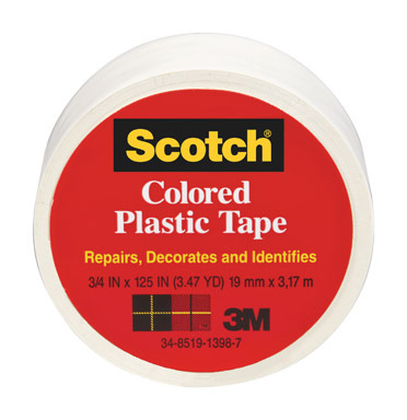 TAPE PLAST1.5"X125'WHT3M