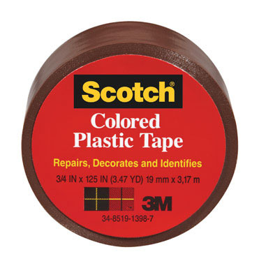 TAPE PLAST1.5"X125"BRN3M