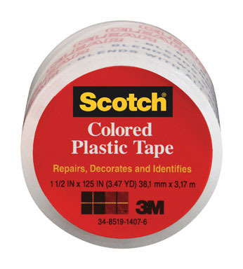 Tape Plast1.5"x125"clr3m