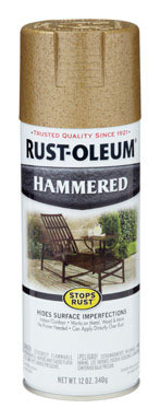 Rust-Oleum Stops Rust Hammered Gold Spray Paint 12 oz