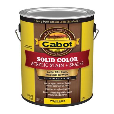 Cabot Solid Deck Stain White Gal