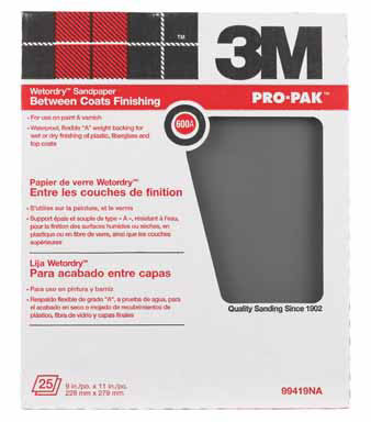 SANDPAPER 9X11WETDRY600A