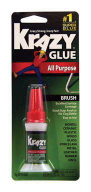 Krazy Glue Super Strength Cyanoacrylate All Purpose Brush On 0.18