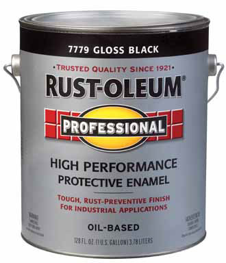 Rust-Oleum Professional Indoor and Outdoor Gloss Black Oil-Based Protective Paint 1 gal