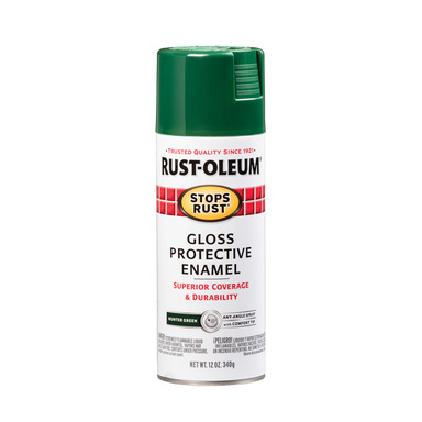 Rust-Oleum Stops Rust Gloss Hunter Green Spray Paint 12 oz