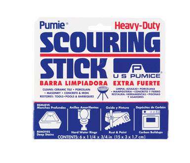US Pumice Pumie Heavy Duty Scouring Stick For Bath/Toilet 6 in. L 1 pk