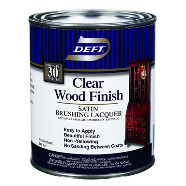 Deft Satin Clear Oil-Based Brushing Lacquer 1 qt