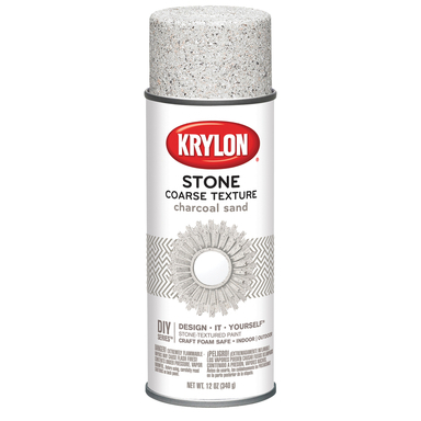 Krylon Charcoal Sand Coarse Stone Finish Spray 12 oz