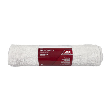 TOWEL TERRY WHT ROLL/6
