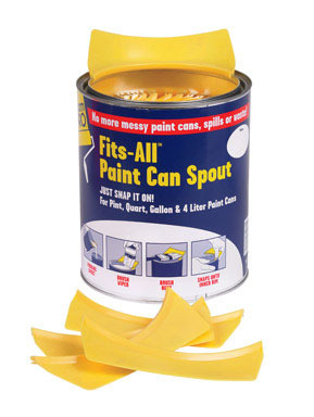 Foam Pro Fits-All Yellow Paint Can Spout