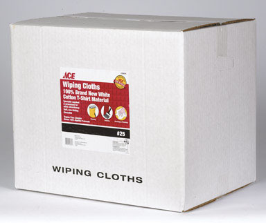 Wiping Cloths Wht #25 Box