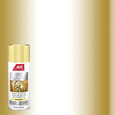 Ace Interior Metallic Brilliant Mirrored Gold Metallic Spray Paint 11.5 oz