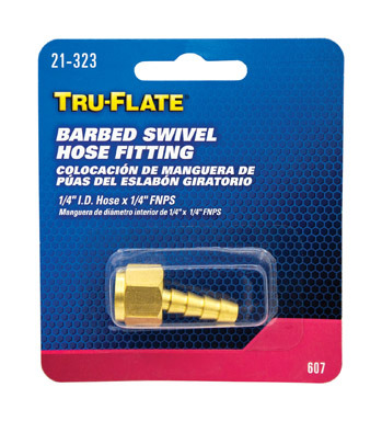 Tru-Flate Brass Barbed Swivel Fitting 1/4 in. Female  1 1 pc