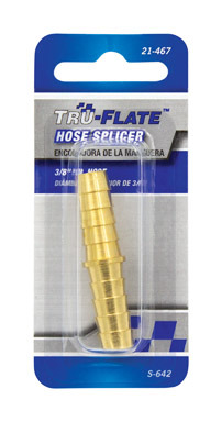 Tru-Flate Brass Hose Splicer 3/8  1 pc