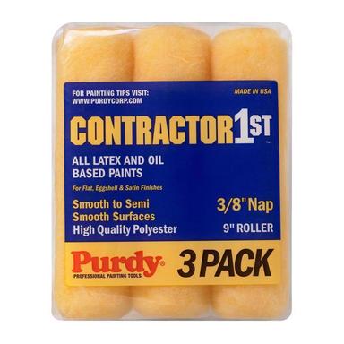 Purdy Contractor 1st Polyester 9 in. W X 3/8 in. S Paint Roller Cover 3 pk
