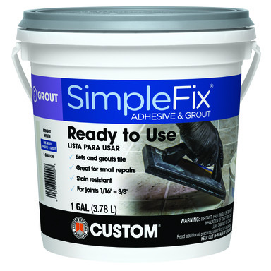 Adhesive & Grout 1gl Brt-wht