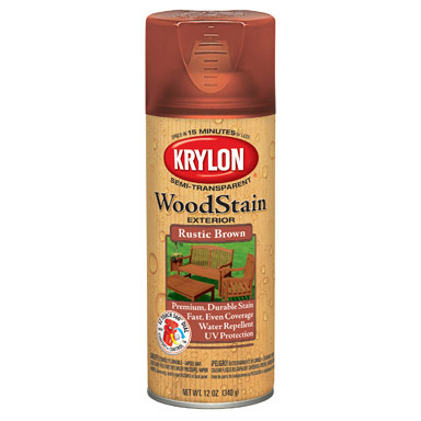 EXT WOOD STAIN BROWN12OZ