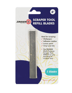 Zinsser 4 in. W Steel Fixed Scraper Refill Blades