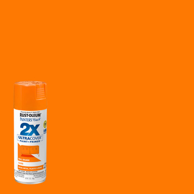 Rust-Oleum Painter's Touch 2X Ultra Cover Gloss Real Orange Paint + Primer Spray Paint 12 oz