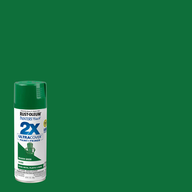 Rust-Oleum Painter's Touch 2X Ultra Cover Gloss Meadow Green Paint + Primer Spray Paint 12 oz