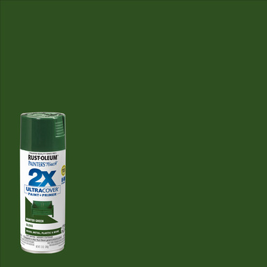 Rust-Oleum Painter's Touch 2X Ultra Cover Gloss Hunter Green Paint + Primer Spray Paint 12 oz