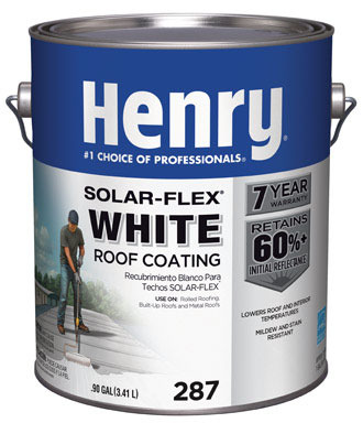 Henry Solar-Flex Smooth White Water Based Elastomeric Roof Coating 1 gal