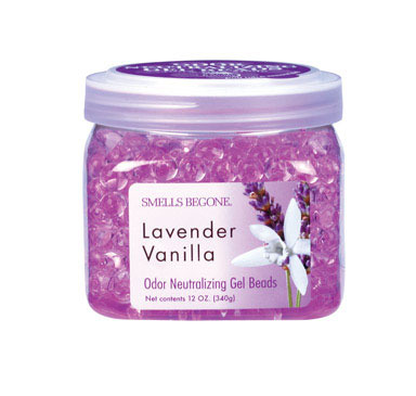 SMELLS BEGONE Lavender Vanilla Odor Absorbing Solid Gel, 15-oz jar 