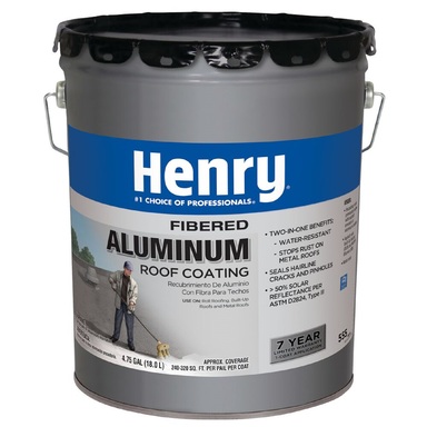 Henry Matte Asphalt Aluminum Roof Coating 4.75 gal