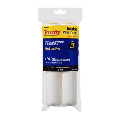 Purdy White Dove Dralon 6.5 in. W X 1/4 in. S Jumbo Paint Roller Cover 2 pk