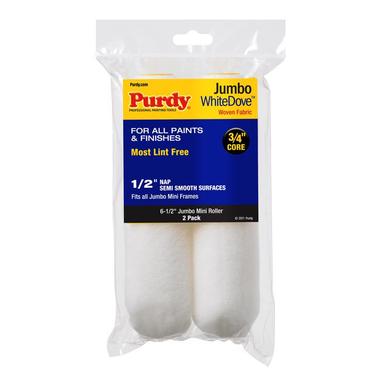 Purdy White Dove Dralon 6.5 in. W X 1/2 in. S Jumbo Paint Roller Cover 2 pk