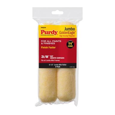 Purdy GoldenEagle Polyester 6.5 in. W X 3/8 in. S Jumbo Mini Paint Roller Cover 2 pk