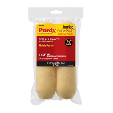 Purdy GoldenEagle Polyester 6.5 in. W X 1/2 in. S Jumbo Mini Paint Roller Cover 2 pk