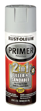 Rust-Oleum Stops Rust Flat/Matte Gray Automotive 2-in-1 Filler & Sandable Primer Spray 12 oz