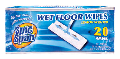 WET FLOOR WIPES PK15 S&S