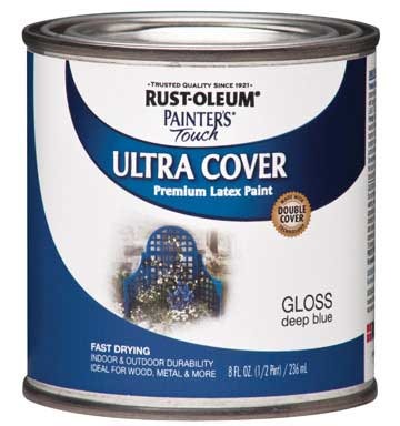 Rust-Oleum Painter's Touch Gloss Deep Blue Water-Based Protective Enamel Exterior and Interior 200 g